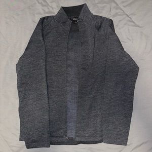 Dark Gray Full Zip Large Sweater / Sweatshirt